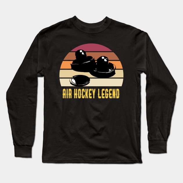 Air Hockey Legend Long Sleeve T-Shirt by wiswisna